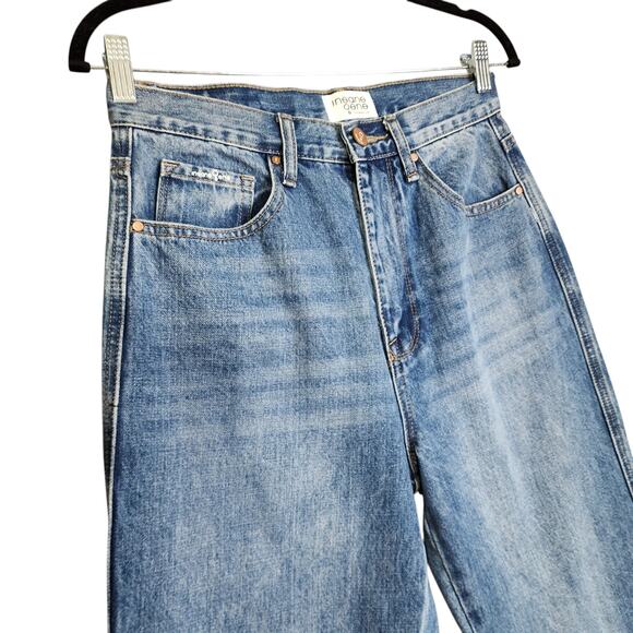 Insane Gene Womens Split Ankle Jeans Size 5 / 26 High Rise Medium Wash Denim - Picture 4 of 15